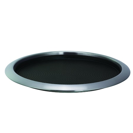 Service Ideas Tray with Removable Insert, 12" Round, Stainless Steel, Brushed TR1412RI